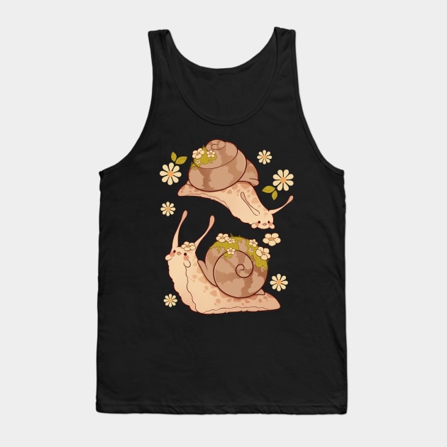 Snails and flowers Tank Top by Rihnlin